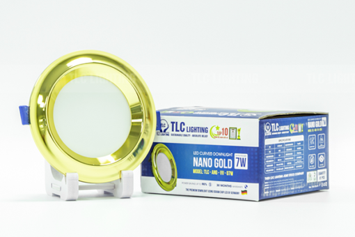 Đèn LED âm trần mặt cong Nano Gold 5W – Đơn sắc TLC-ANG-VV-5W