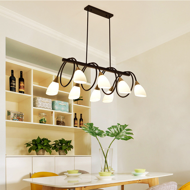 Đèn thả ngang hiện đại 8 bóng 11N8