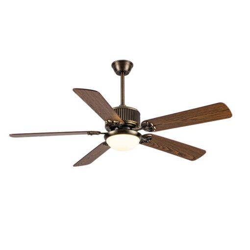 Quạt trần đèn trang trí 120 Cánh gỗ Plywood 5 Cánh - Thành Đạt Led