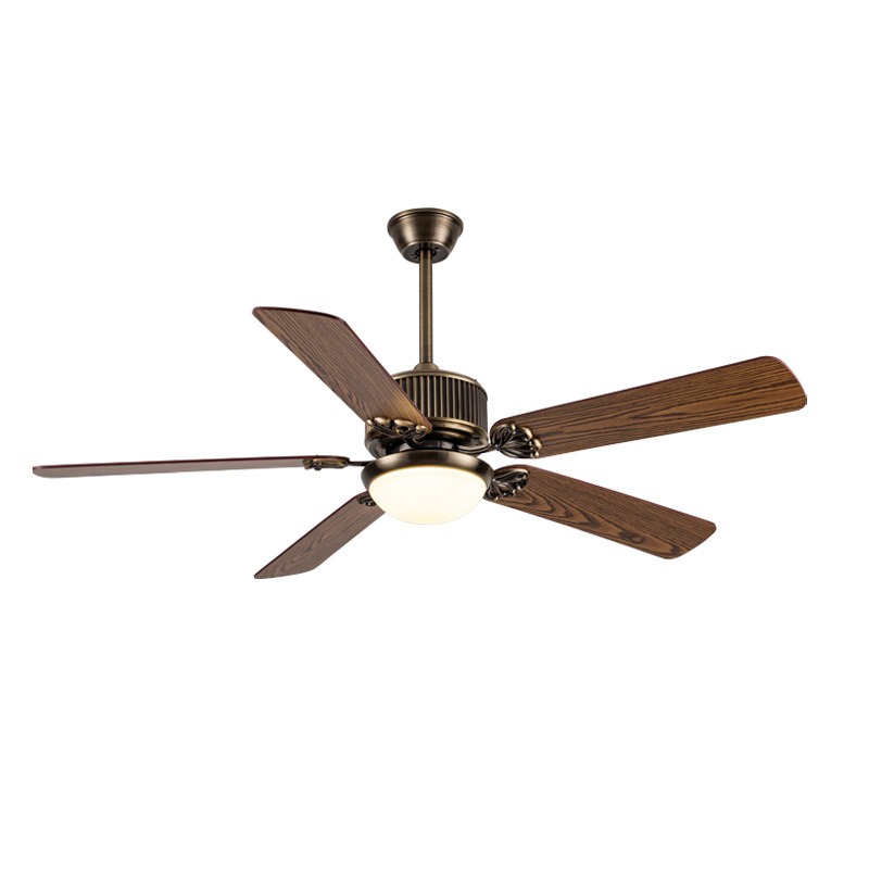 Quạt trần đèn trang trí 120 Cánh gỗ Plywood 5 Cánh - Thành Đạt Led